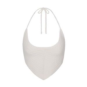 SKIM Crochet Swim Hankerchief Top - WHT